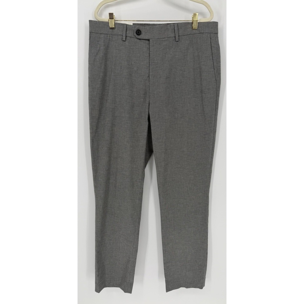 NWT‎ Banana Republic Tailored Fit Linen Blend Trousers Dress Pant Men 34x32 Gray